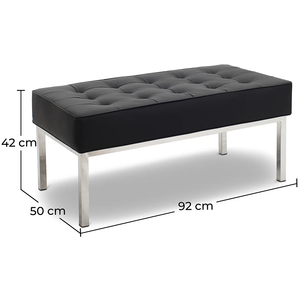 Panchina di Design - 2 posti - Rivestita in pelle - Konel image 10