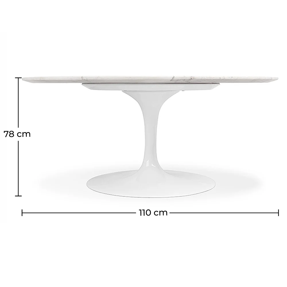 Tavolo da pranzo rotondo - 110 cm - Marmo - Tulip  image 10