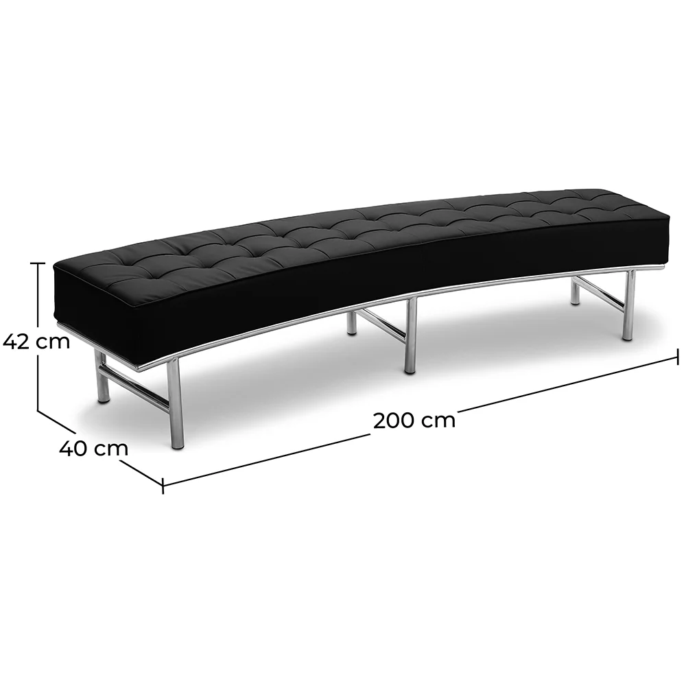 Panca Curva - Rivestita in Ecopelle - Karlo image 10