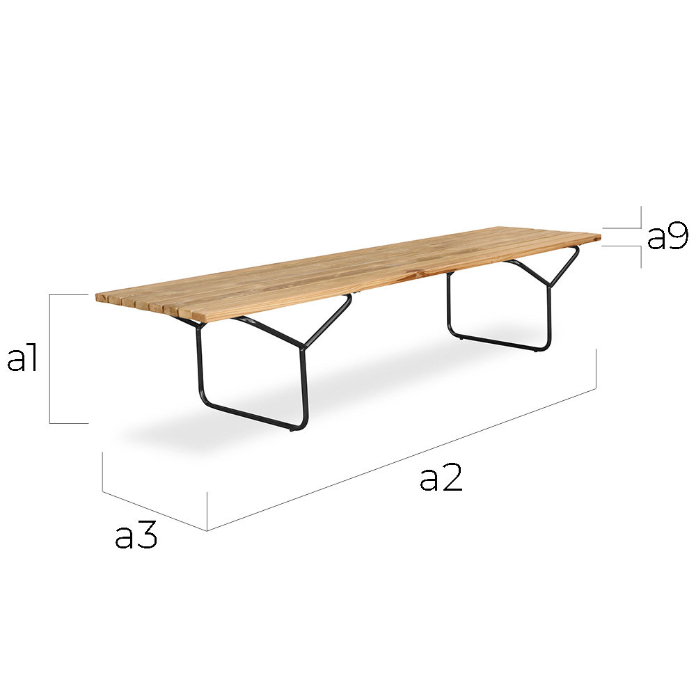 Panca in Legno Stile Nordico (180cm) - Yean image 10