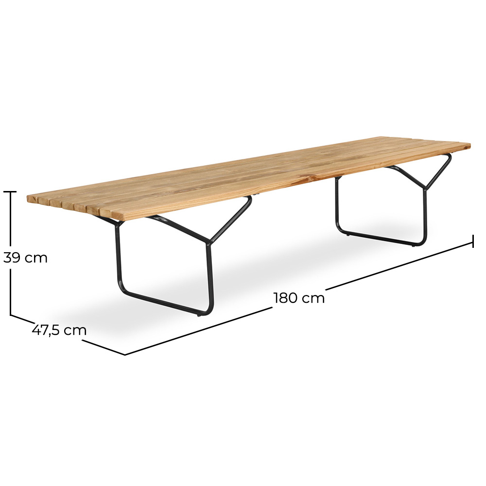 Panca in Legno Stile Nordico (180cm) - Yean image 10