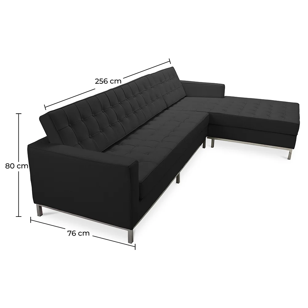 Chaise Longue di Design - Rivestimento in Pelle - Destra - Sama image 10