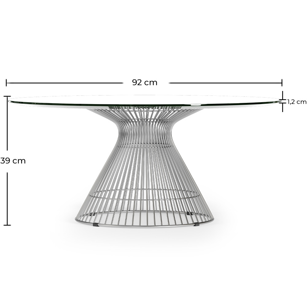 Tavolino da salotto rotondo - Design in vetro - Barrel image 10