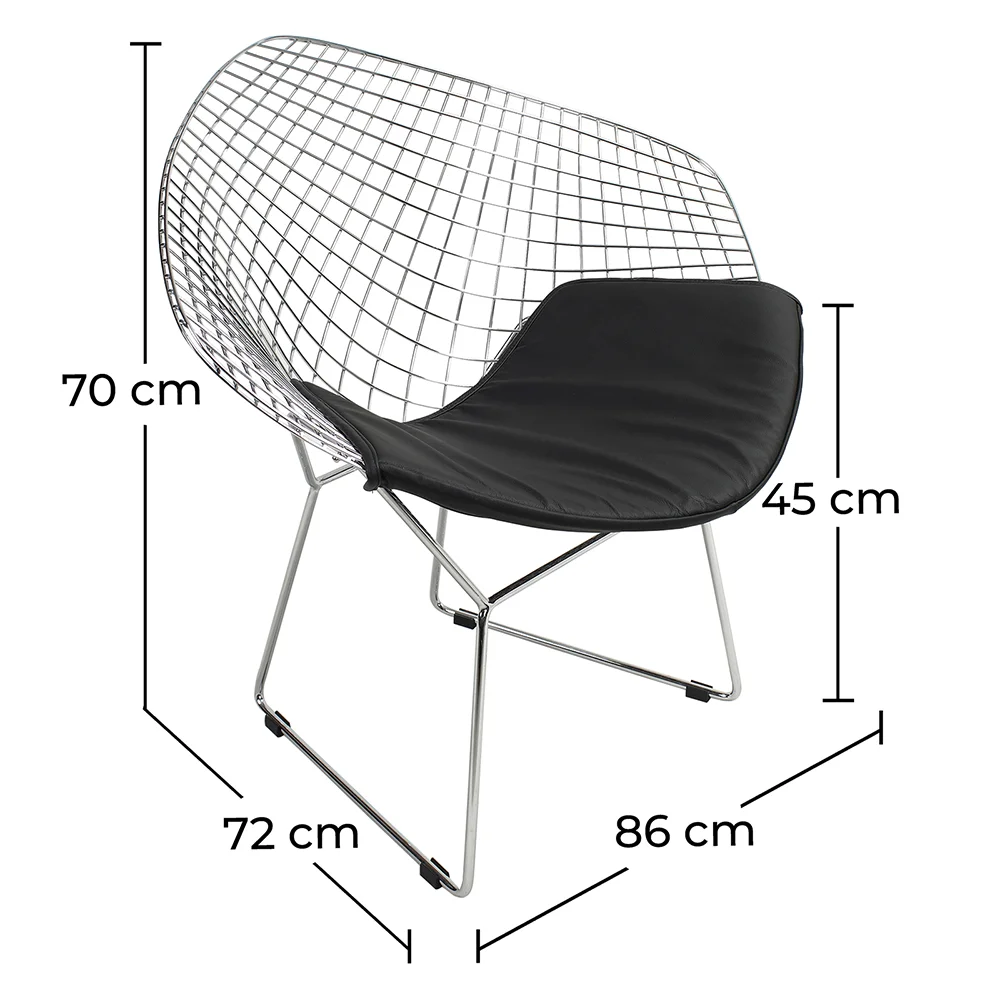 Sedia da salotto - Sedia di design in acciaio - Berty image 10
