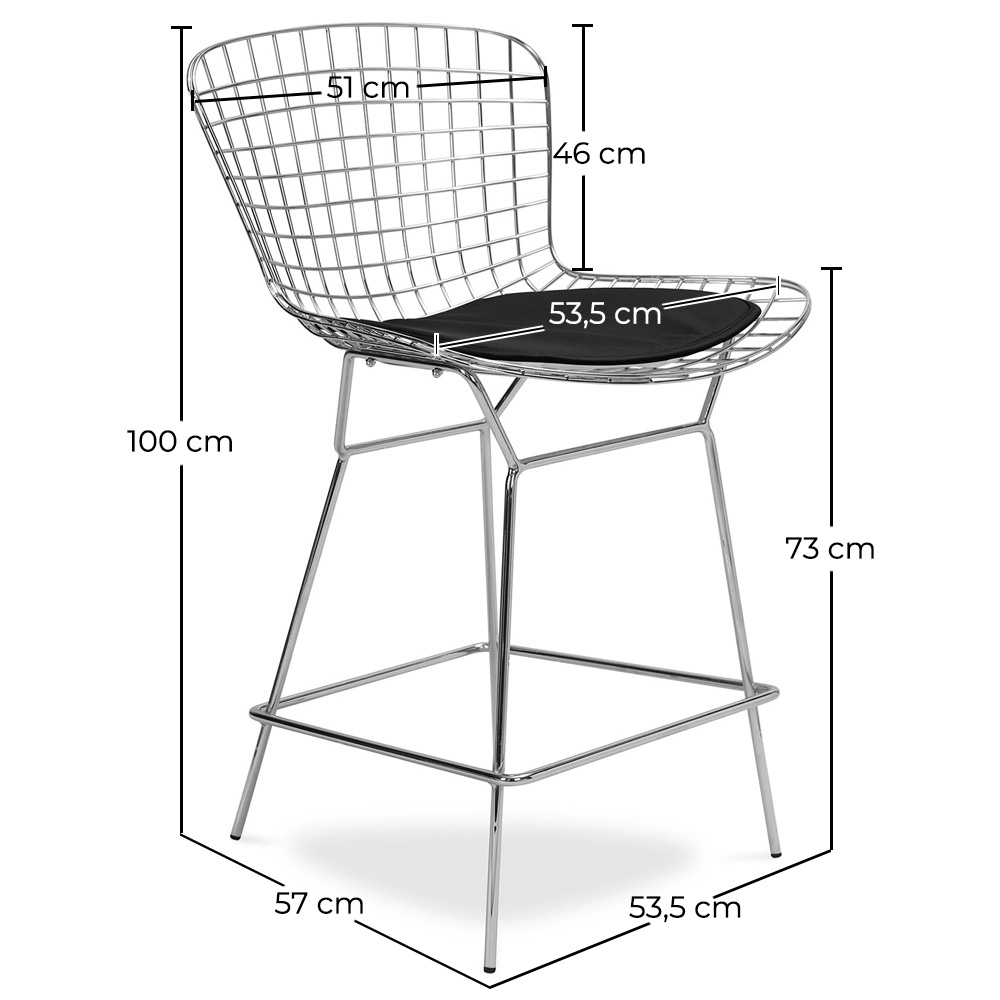 Sgabello di design con griglia in metallo - Lived image 10