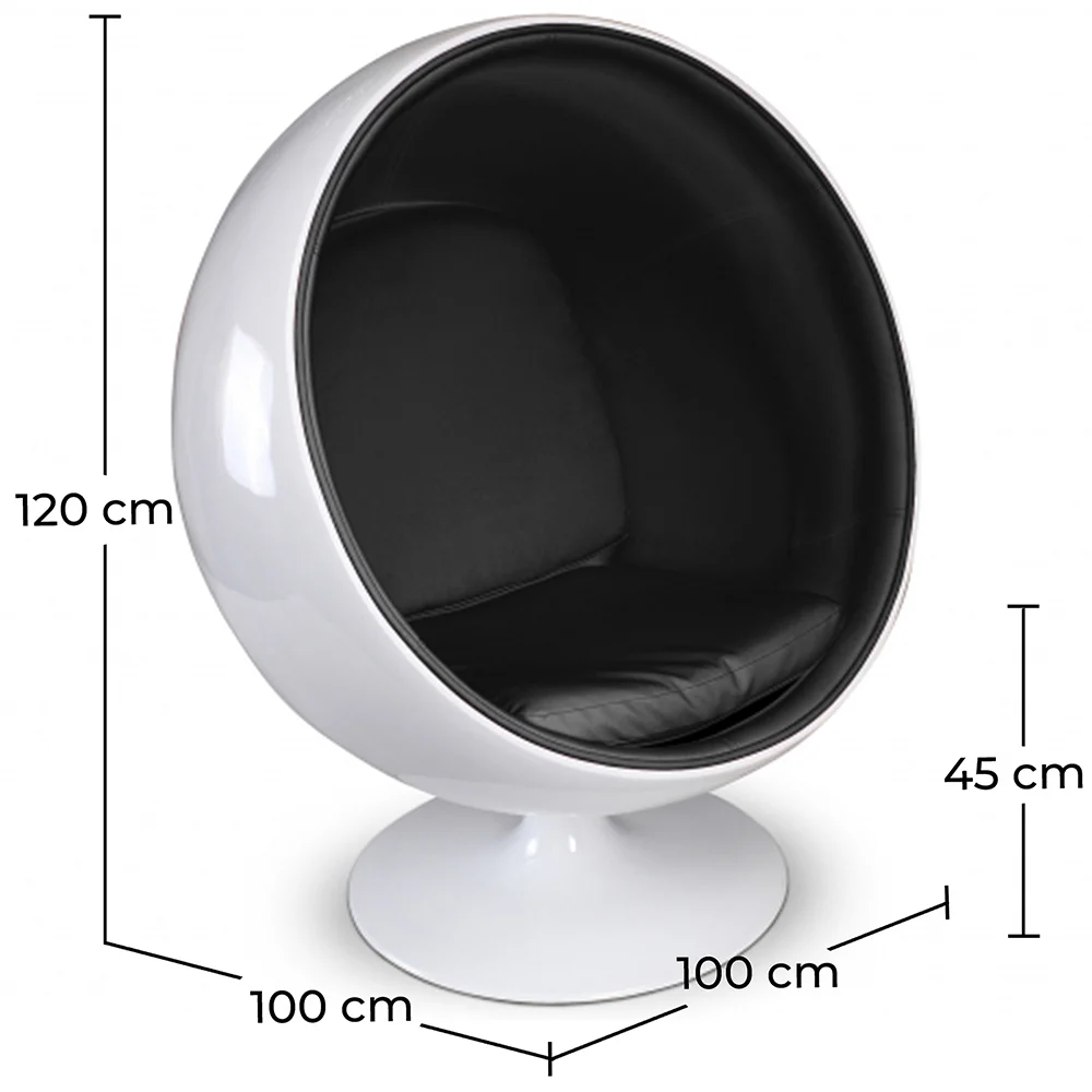 Poltrona di Design a Sfera - Rivestita in Ecopelle - Batton image 10