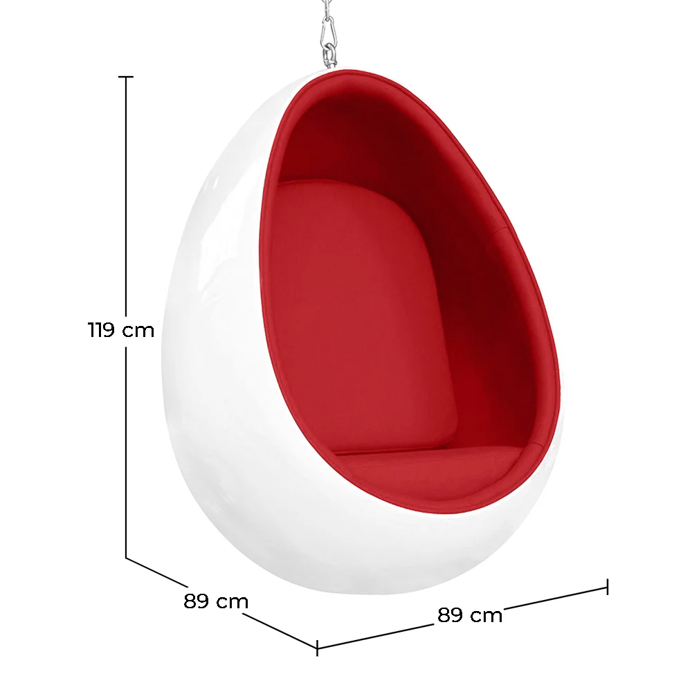  Sedia Sospesa a Uovo di Design - Rivestita in Tessuto - Eny image 10