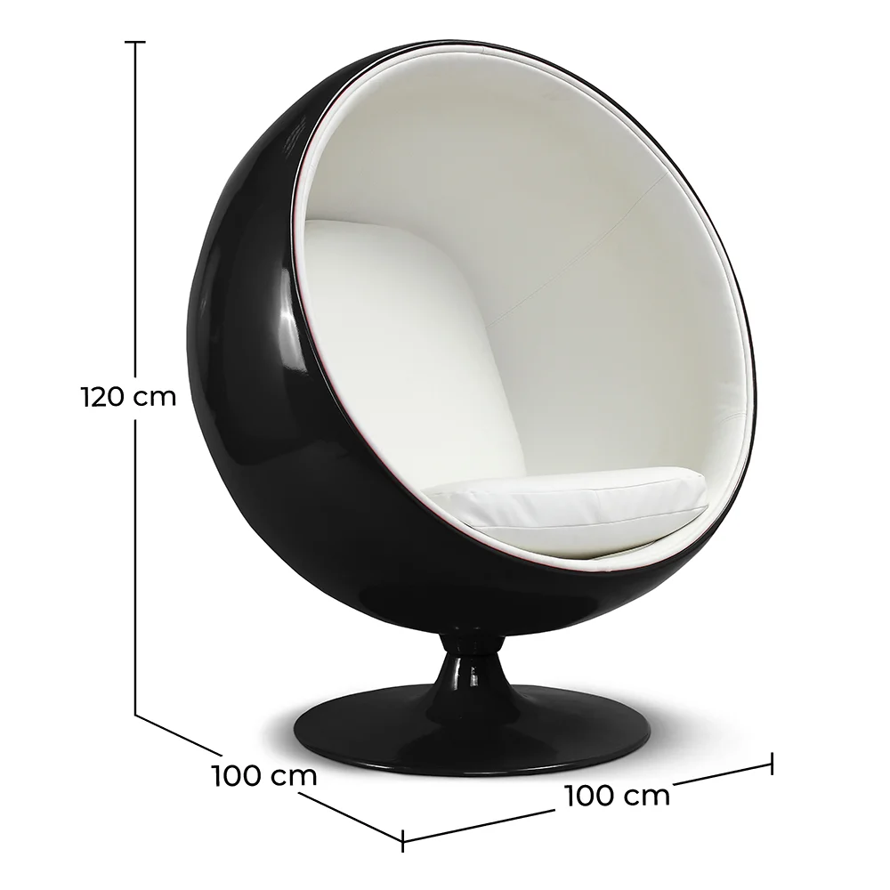 Poltrona di Design a Forma di Palla - Rivestita in similpelle - Baller image 10
