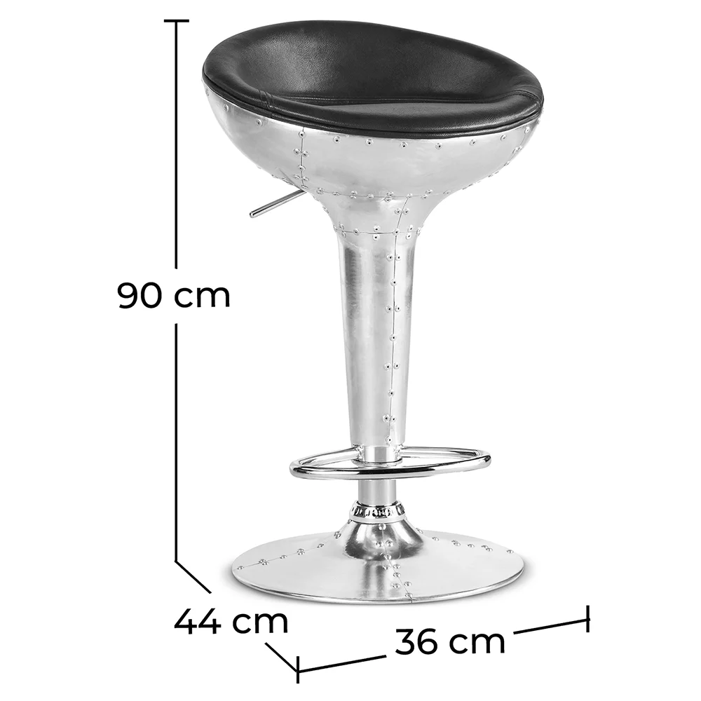 Sgabello rotondo in metallo - Stile Aviator - 90 cm - Aviator image 10