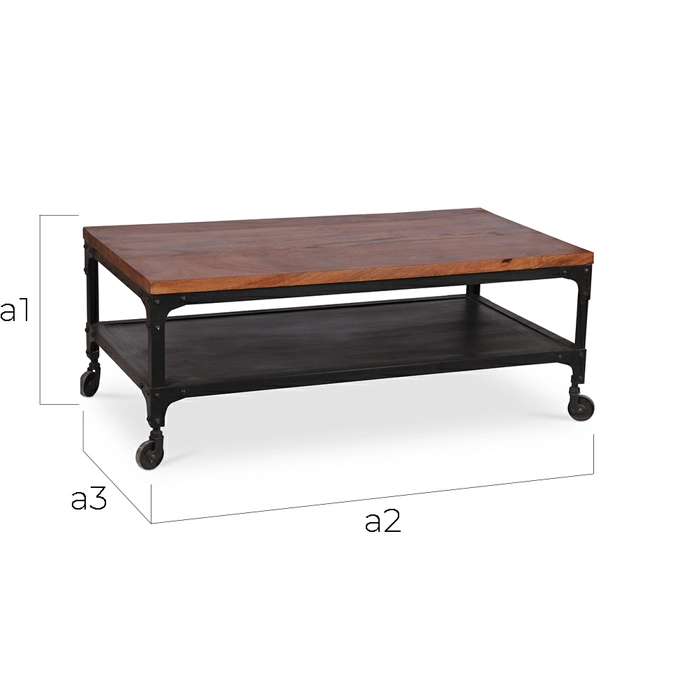 Coffee table vintage industriale metallo image 10