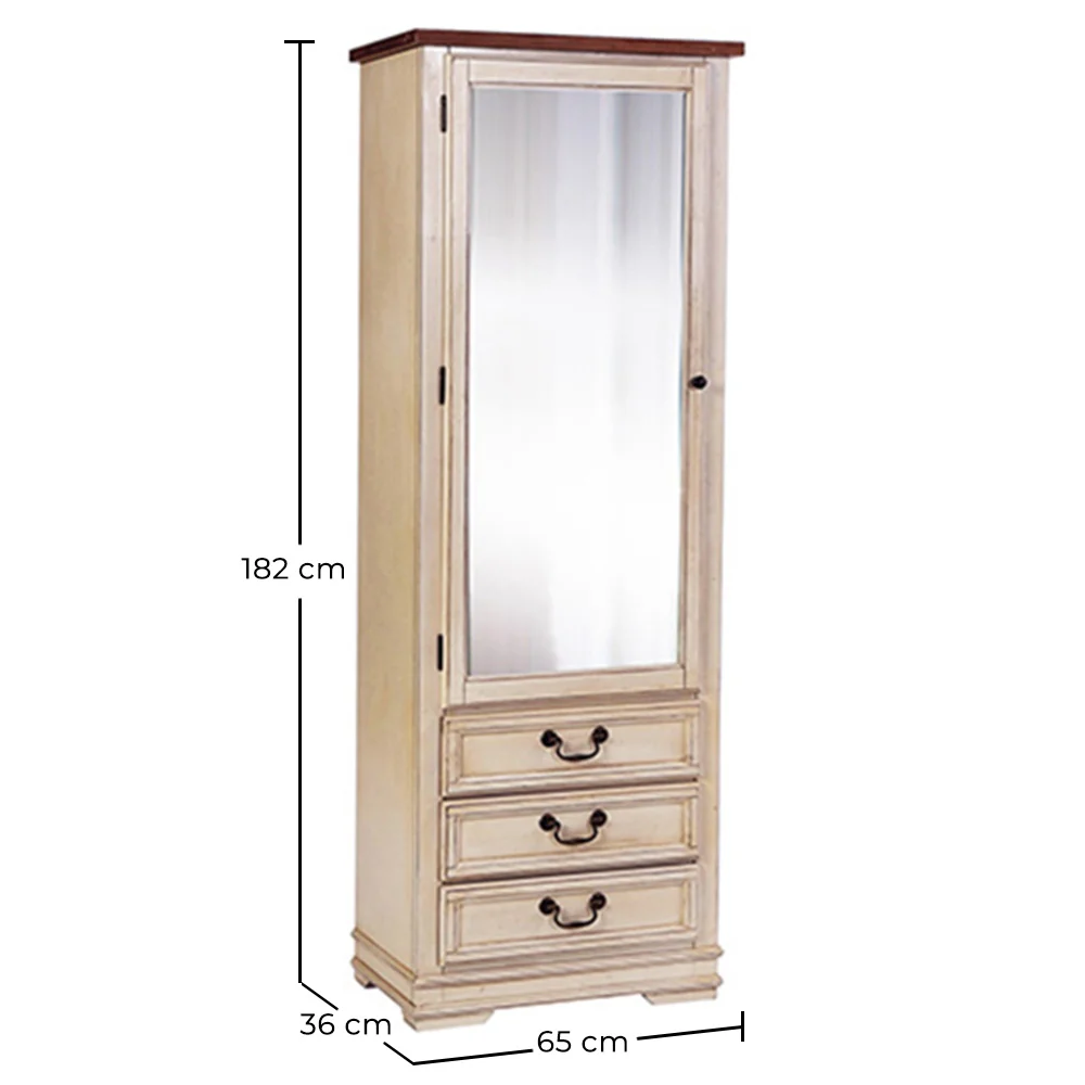 Armadio Specchio Country Chic - Legno Cerato image 10