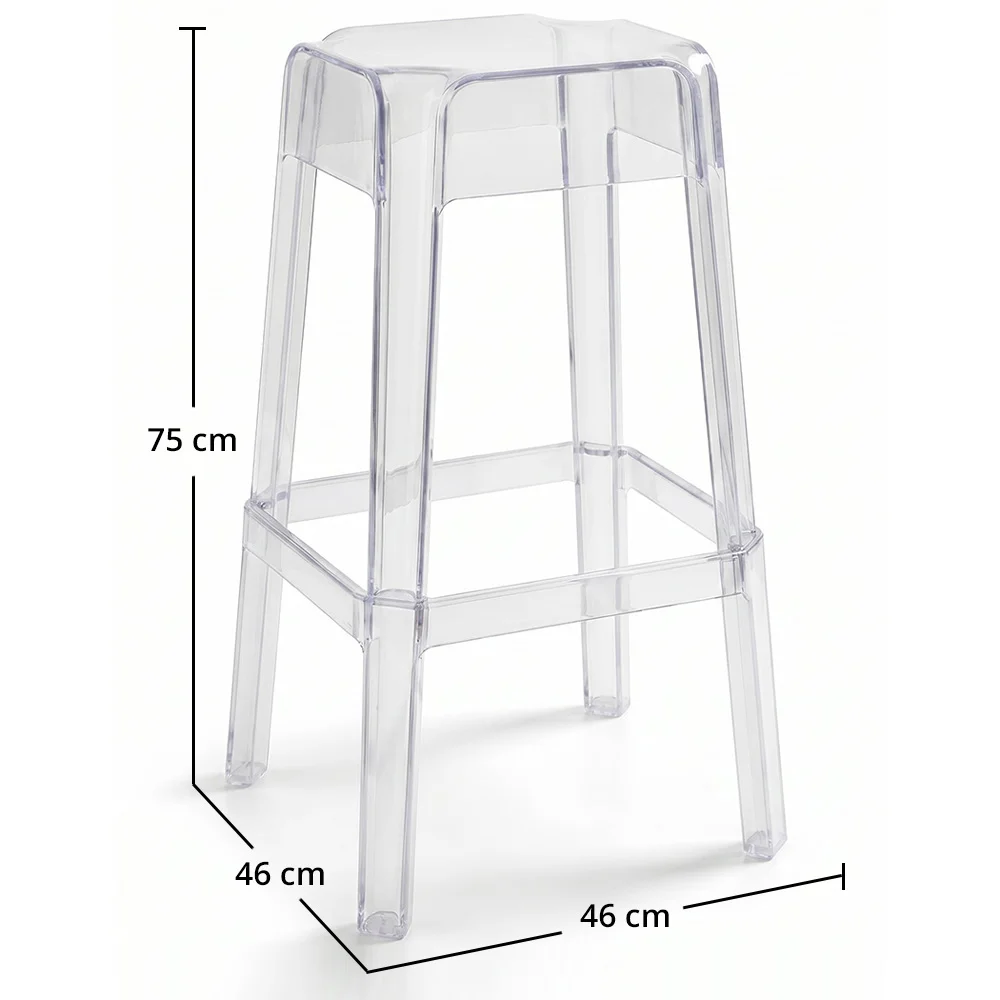 Sgabello di design trasparente - 75 cm - Victoria Queen image 10