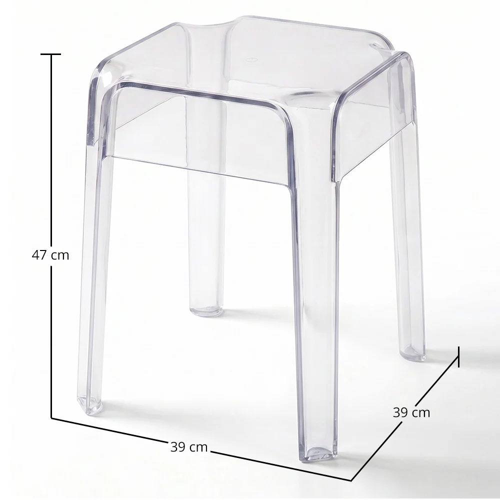Sgabello Basso Trasparente - 47cm - Victoria Queen image 10