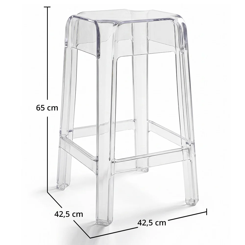 Sgabello di design trasparente - 65 cm - Victoria Queen image 10