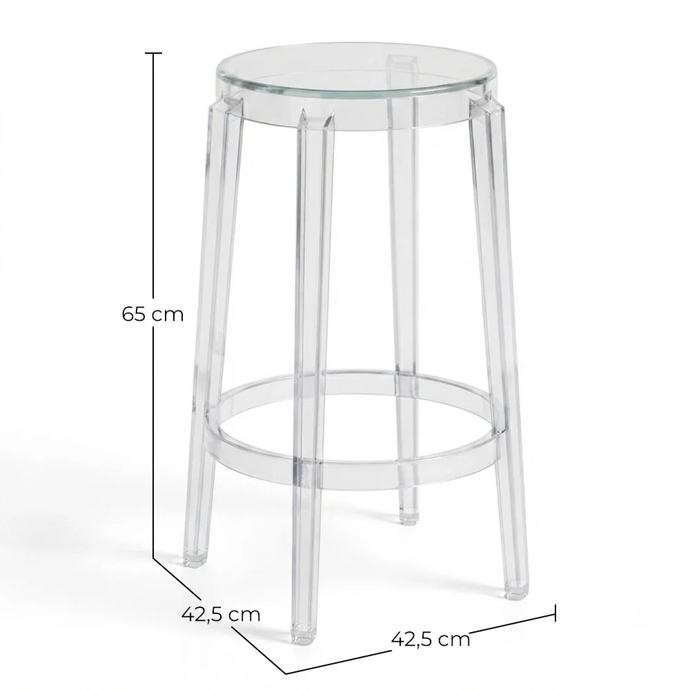 Sgabello di Design Trasparente - 65cm - Arthur image 10