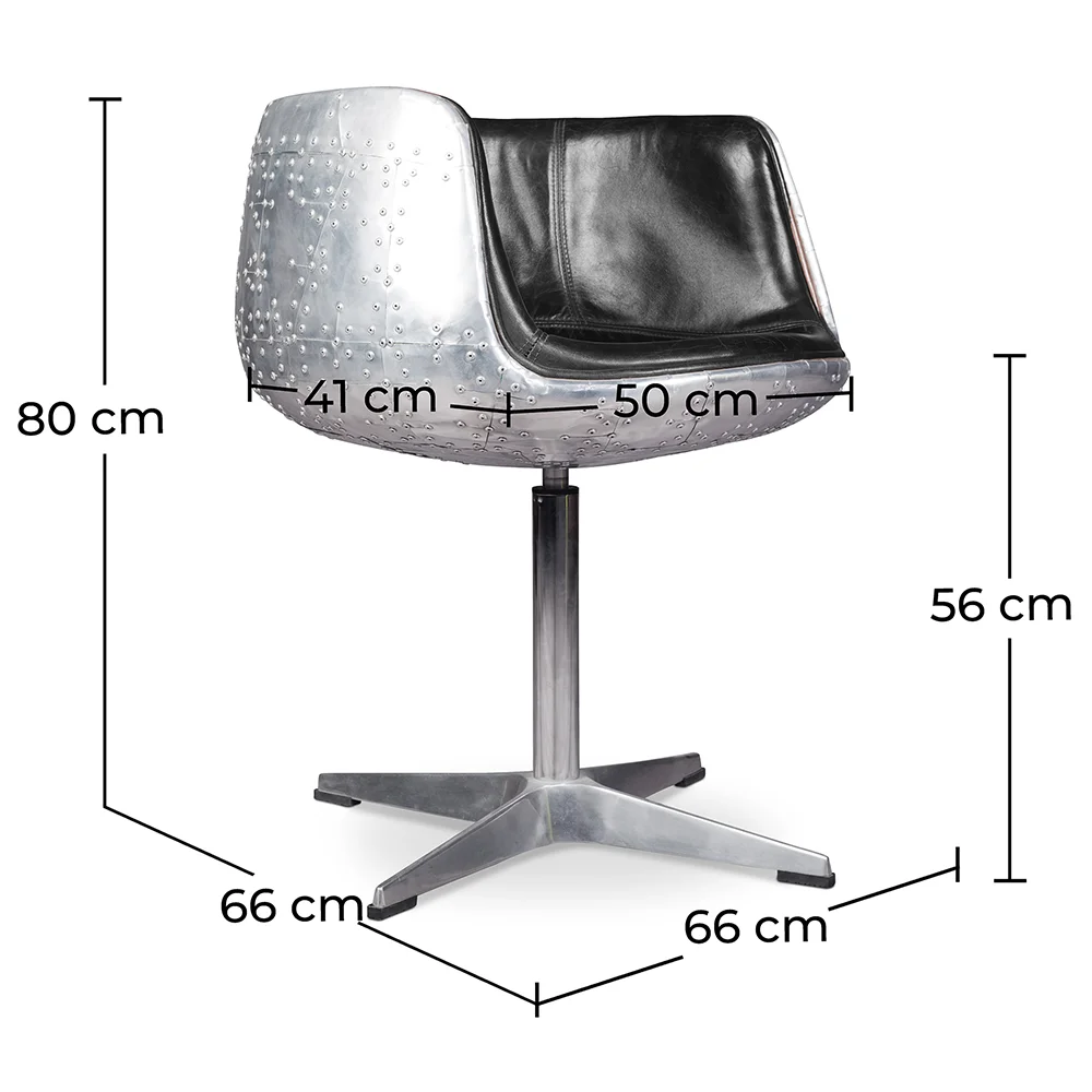 Sedia lounge - Sedia di design - Pelle e metallo - Cognac image 10