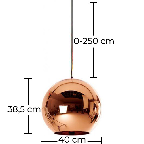  Lampada da soffitto - Lampada a sospensione dal design a sfera - 40 cm - Range image 10