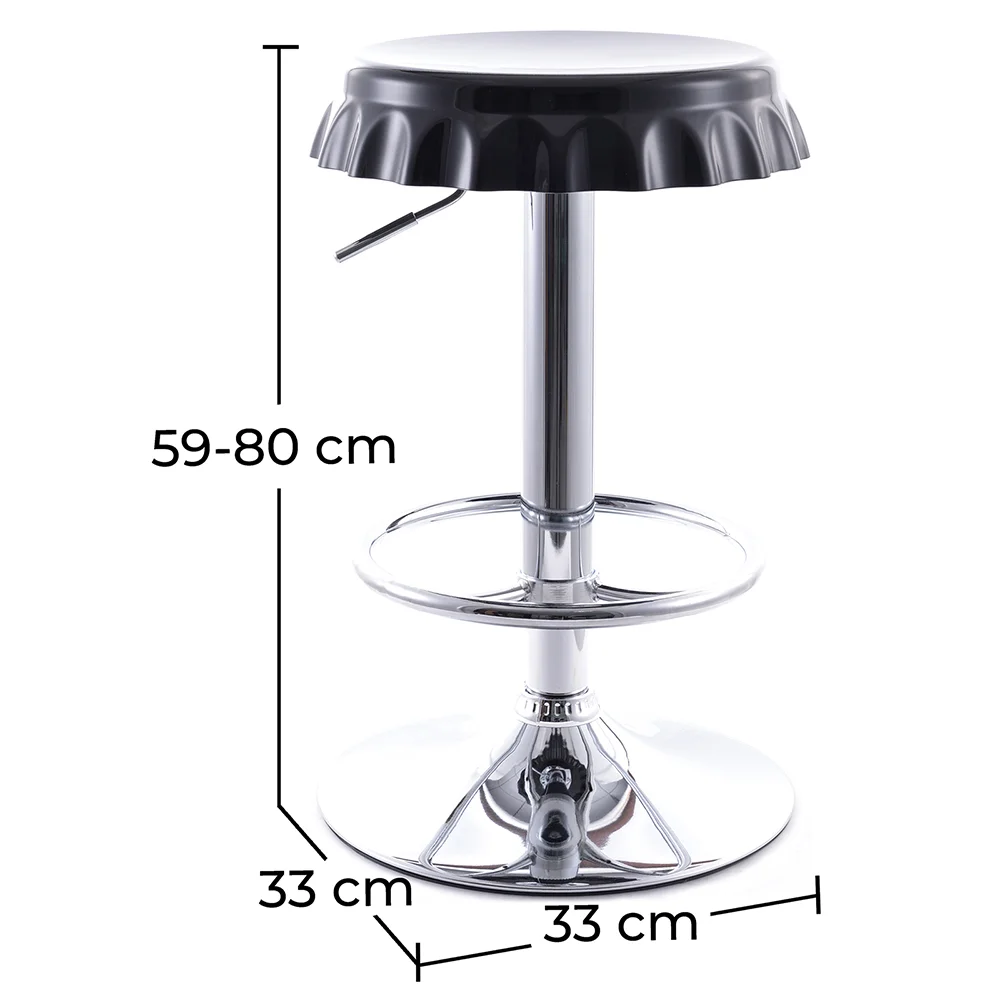 Sgabello girevole da bar - Design in metallo - Bottle image 10