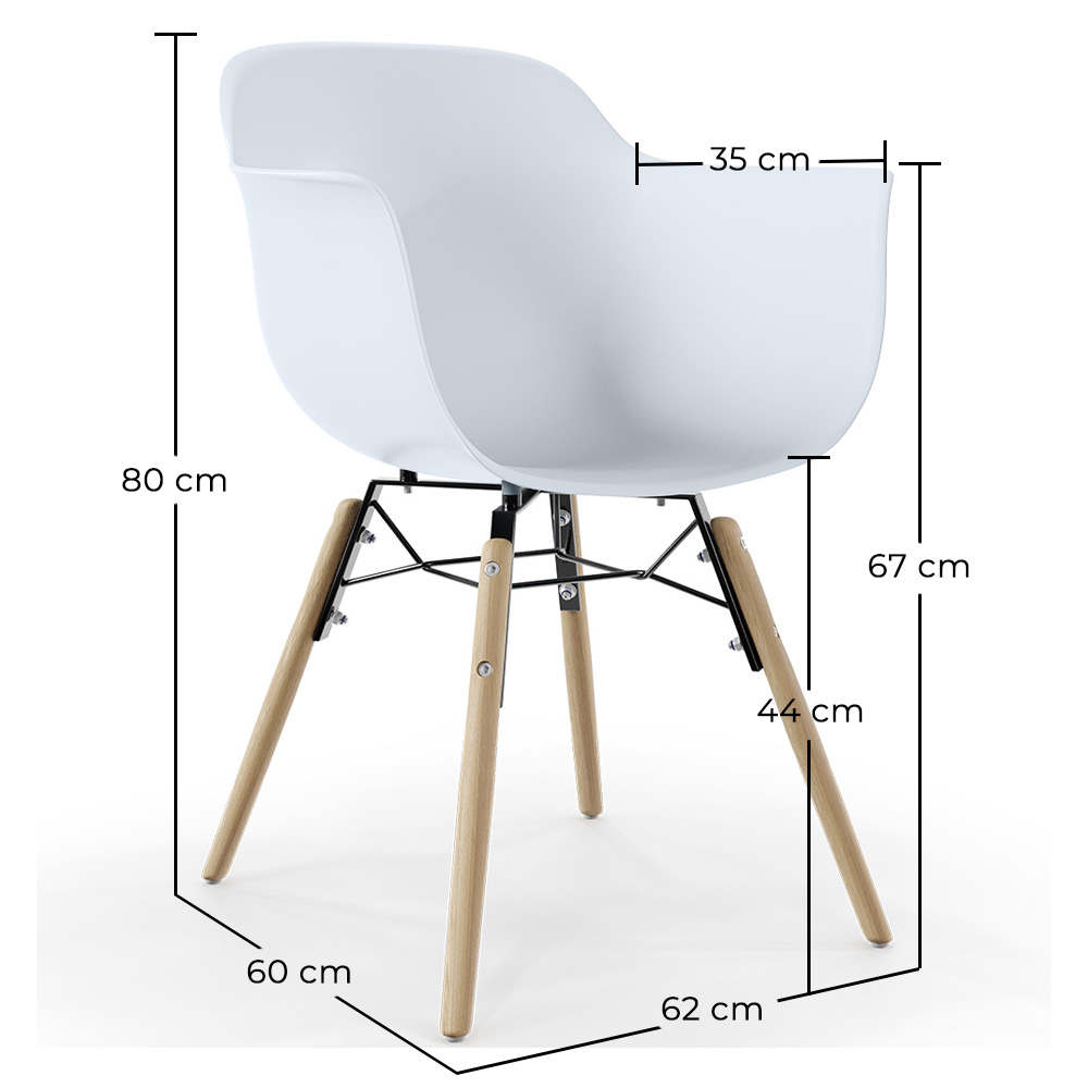 Set di 4 Sedie da Pranzo Design Scandinavo - Gambe in Legno - Nordika image 10