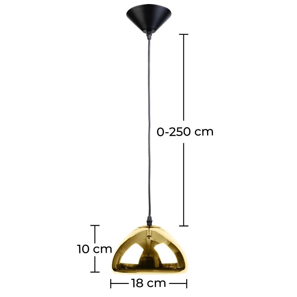 Lampada a Soffitto - Lampada a Sospensione in Metallo Cromato - 18 cm - Nullify image 10