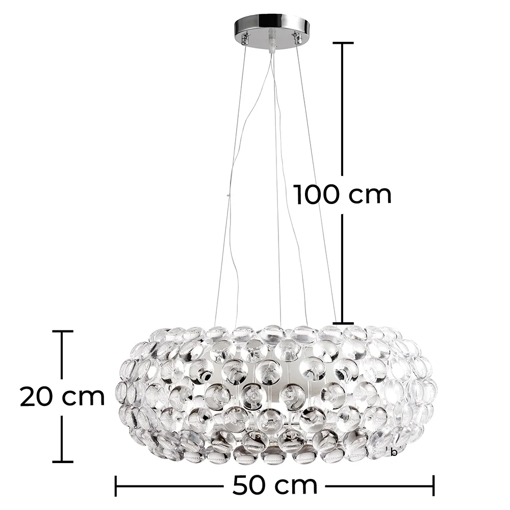 Lampadario - Lampada a Sospensione Sfere di Cristallo - 50cm - Savoni image 10
