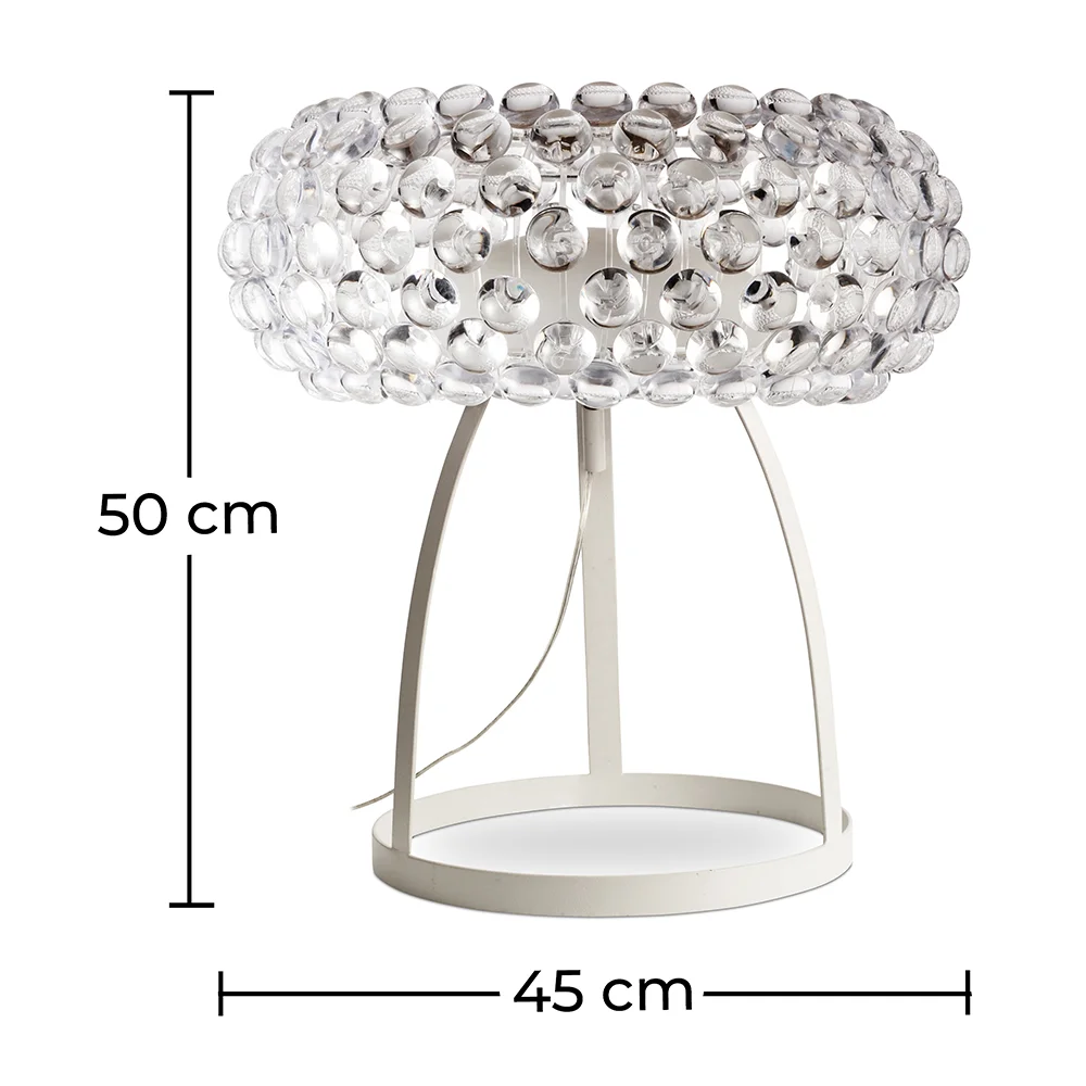 Lampada da Tavolo - Lampada da Salotto con Bottoni in Cristallo - Grande - Savoni image 10
