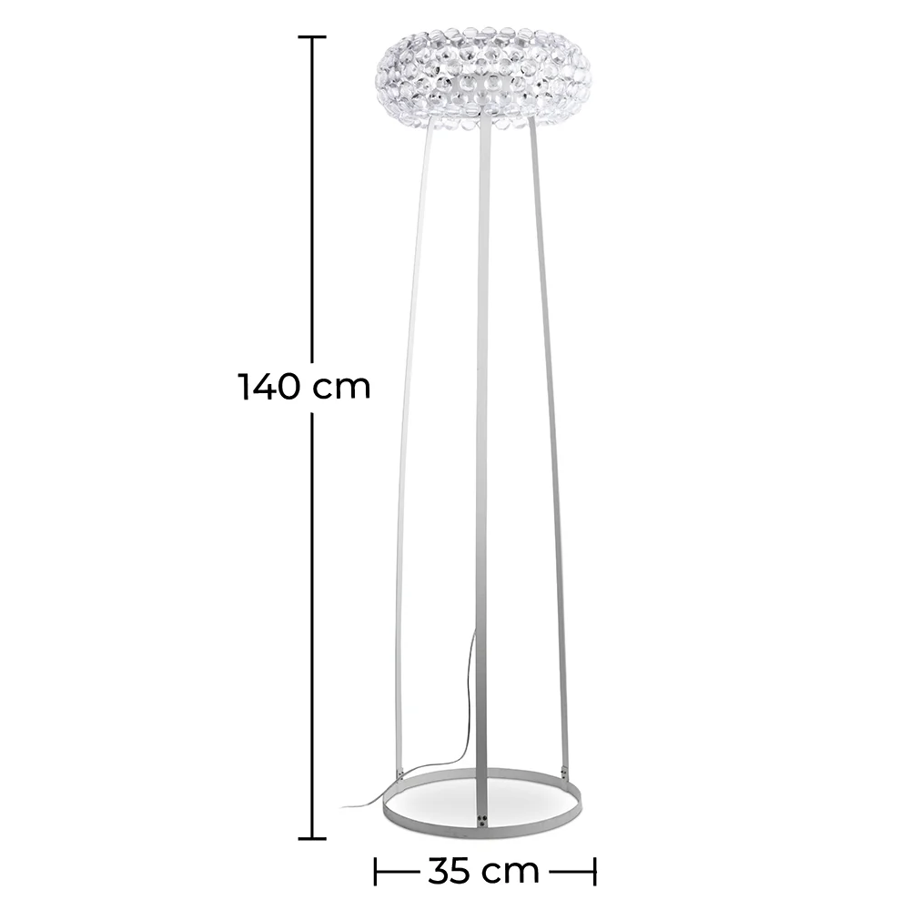 Lampada da Terra - Lampada da Salotto con Pulsanti in Cristallo - Savoni image 10