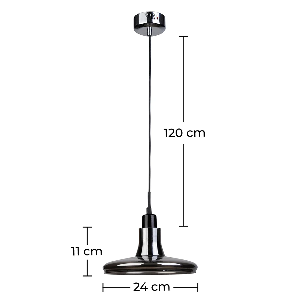Lampada da soffitto - Lampada a sospensione in metallo cromato - Blake image 10