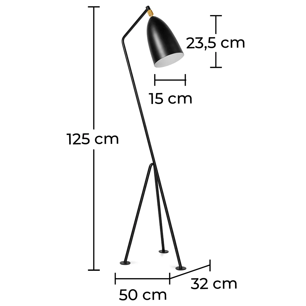 Lampada da Terra a Treppiede - Lampada da Salotto - Hopper image 10