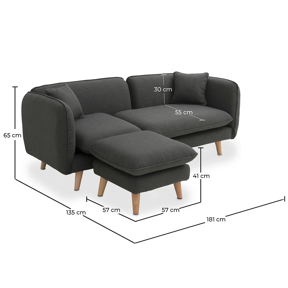 Chaise Longue in Lino - Stile Scandinavo - Vriga image 10