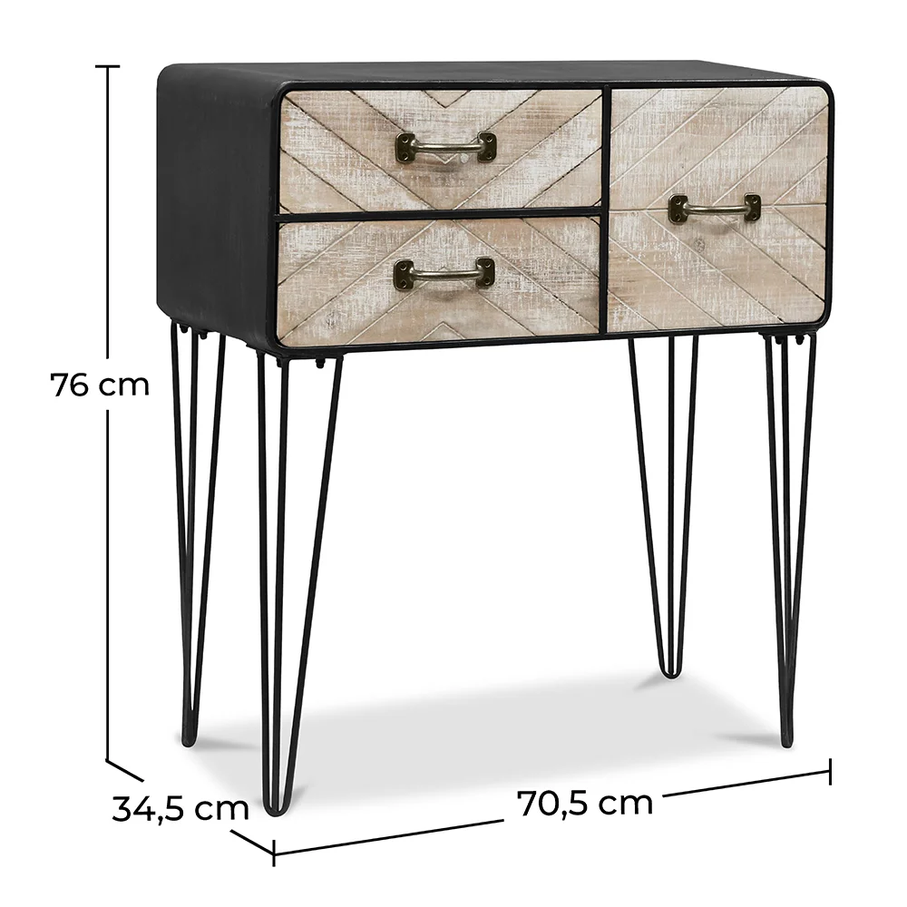 Credenza in Metallo - Stile Industriale - 3 cassetti - Orson image 10