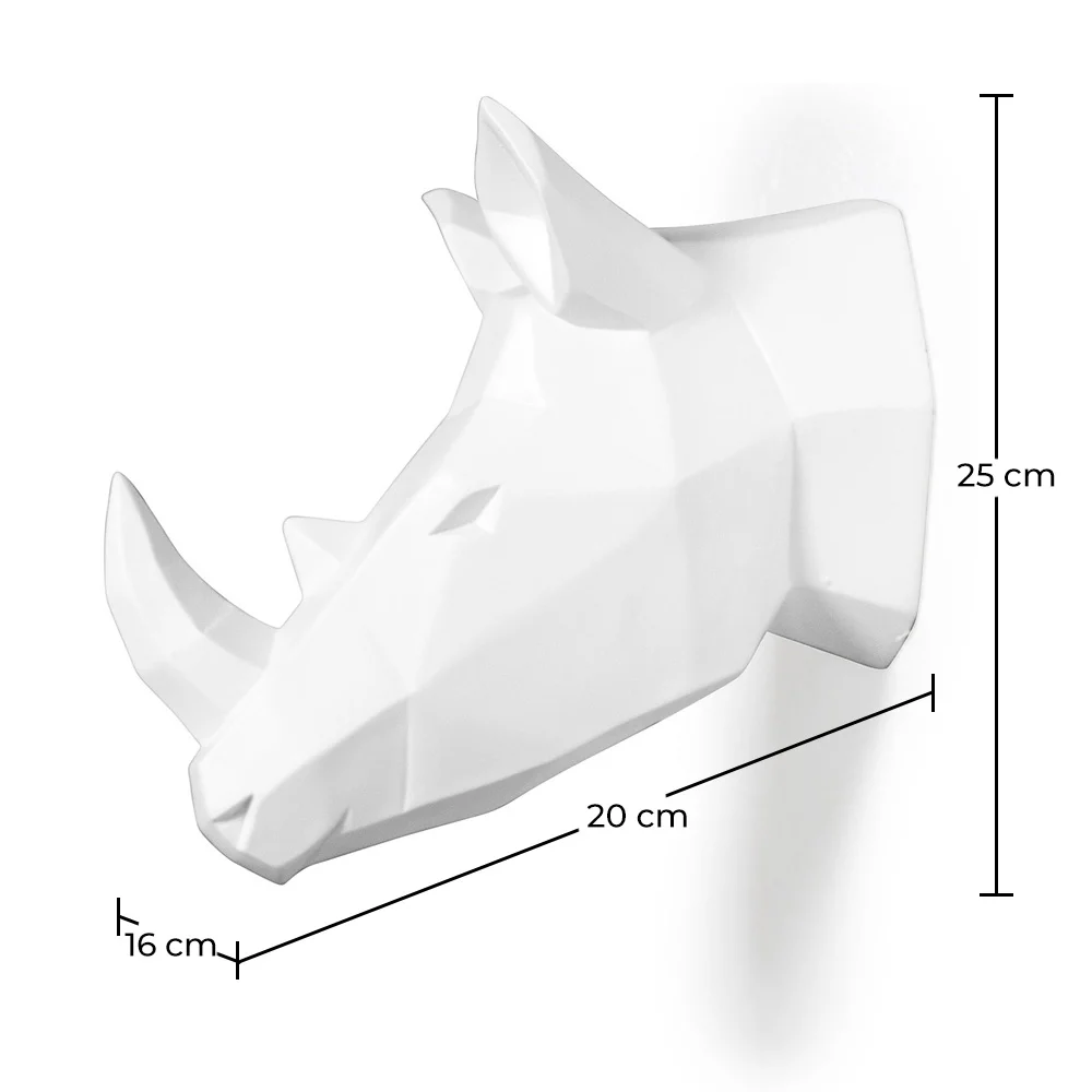 Testa di rinoceronte origami - Resina image 10