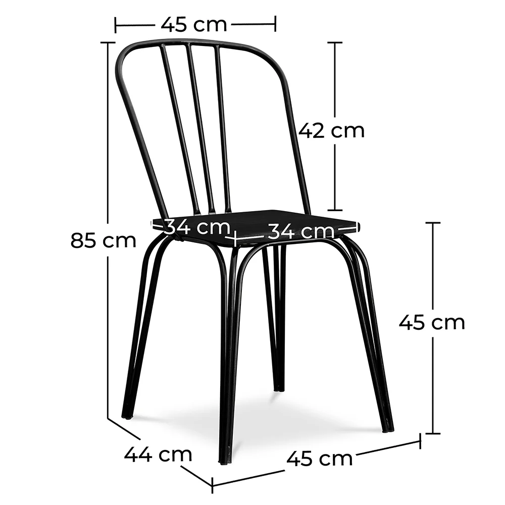 Sedia da pranzo - Stile industriale - Legno e metallo - Lillor image 10