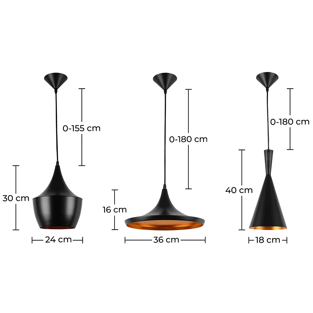 Set di 3 Lampade a Sospensione per Soffitto - Design Industriale - Extensive
 image 10
