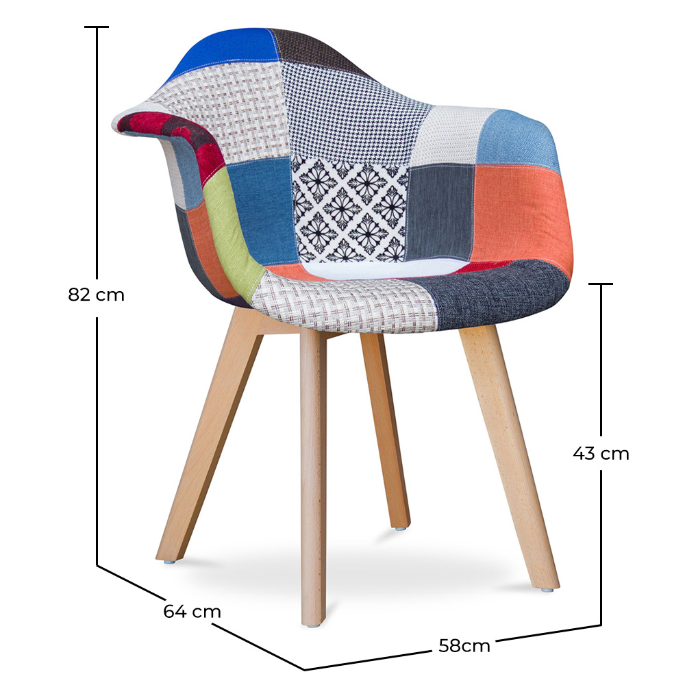 Premium Sedia di design Dawick - Patchwork Pixi image 10