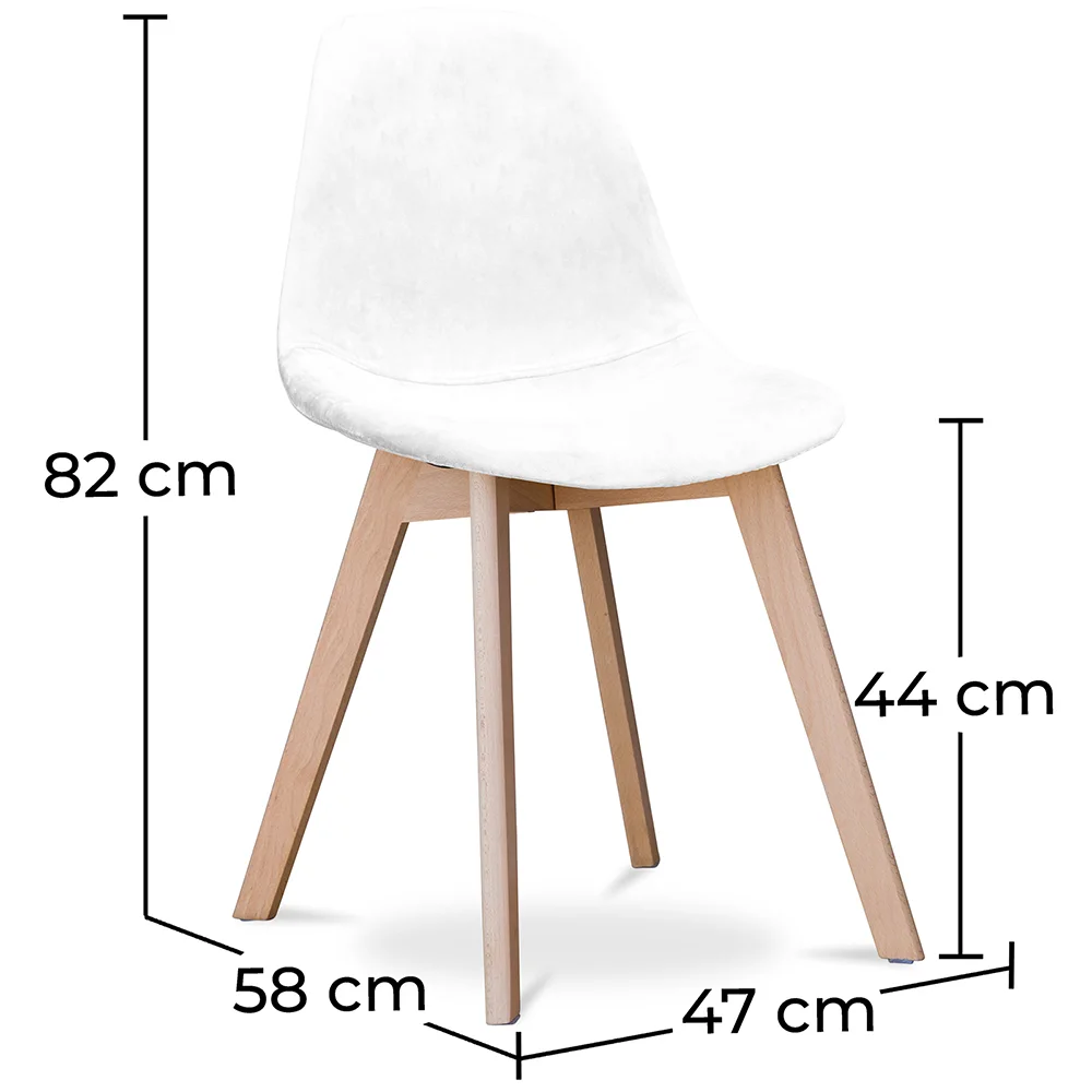 Sedia da pranzo imbottita in tessuto - Stile scandinavo - Denisse image 10