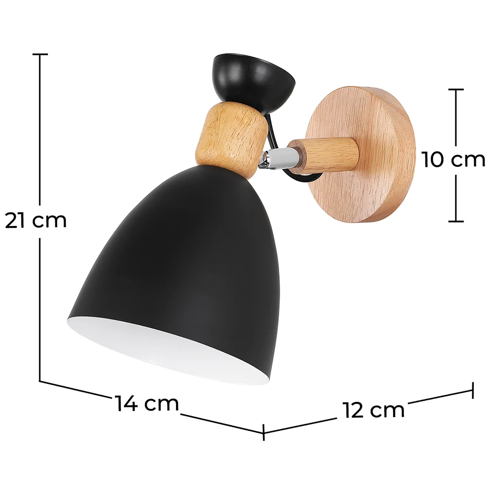 Lampada da Parete - Stile Scandinavo - Metallo e Legno - Jorson image 10