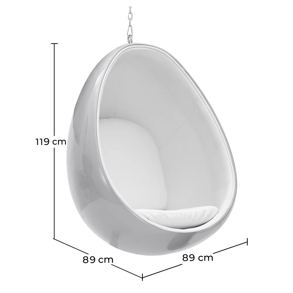  Poltrona Sospesa di Design a Forma di Uovo - Rivestita in Tessuto - Eny image 10