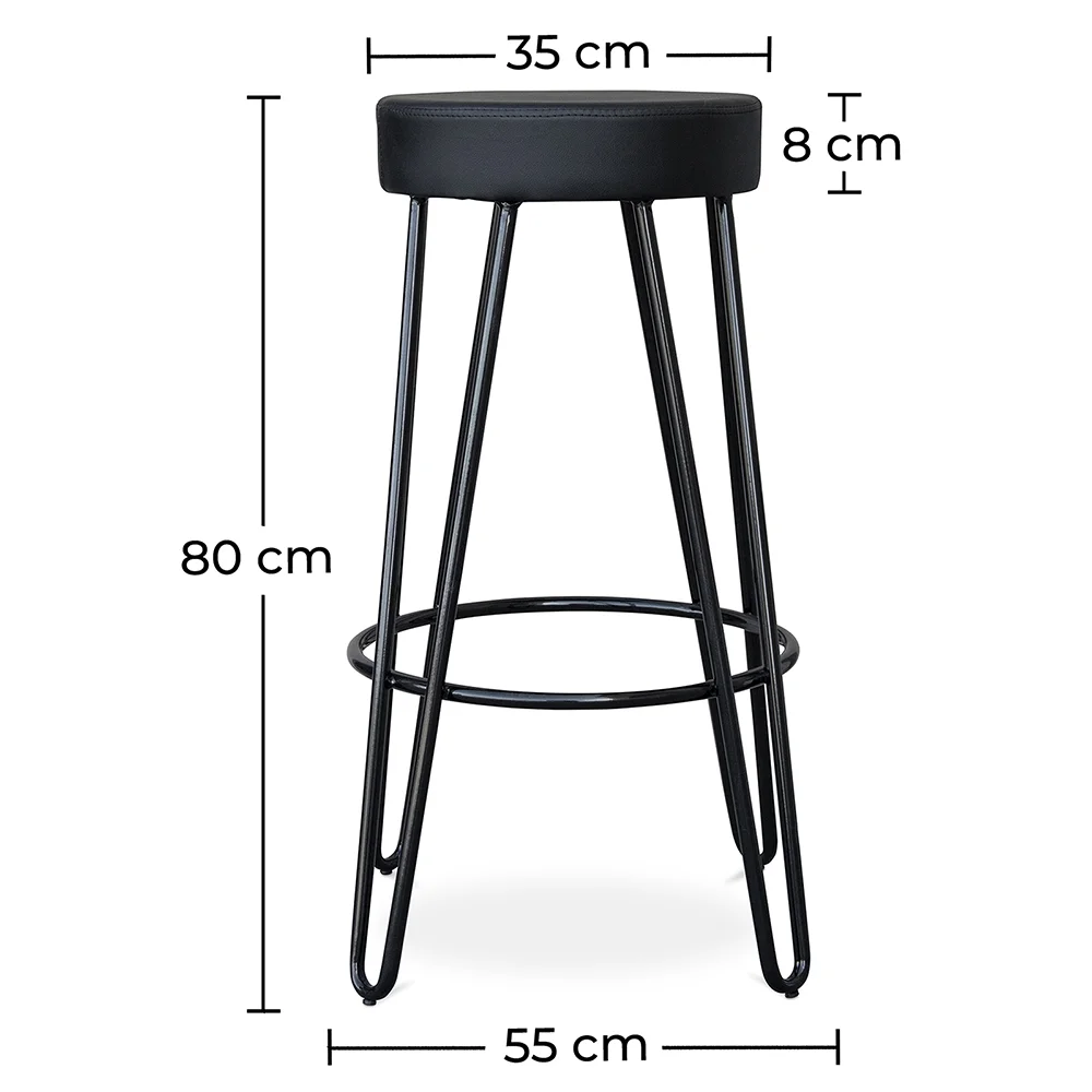 Sgabello rotondo - Design industriale - 80 cm - Elan image 10