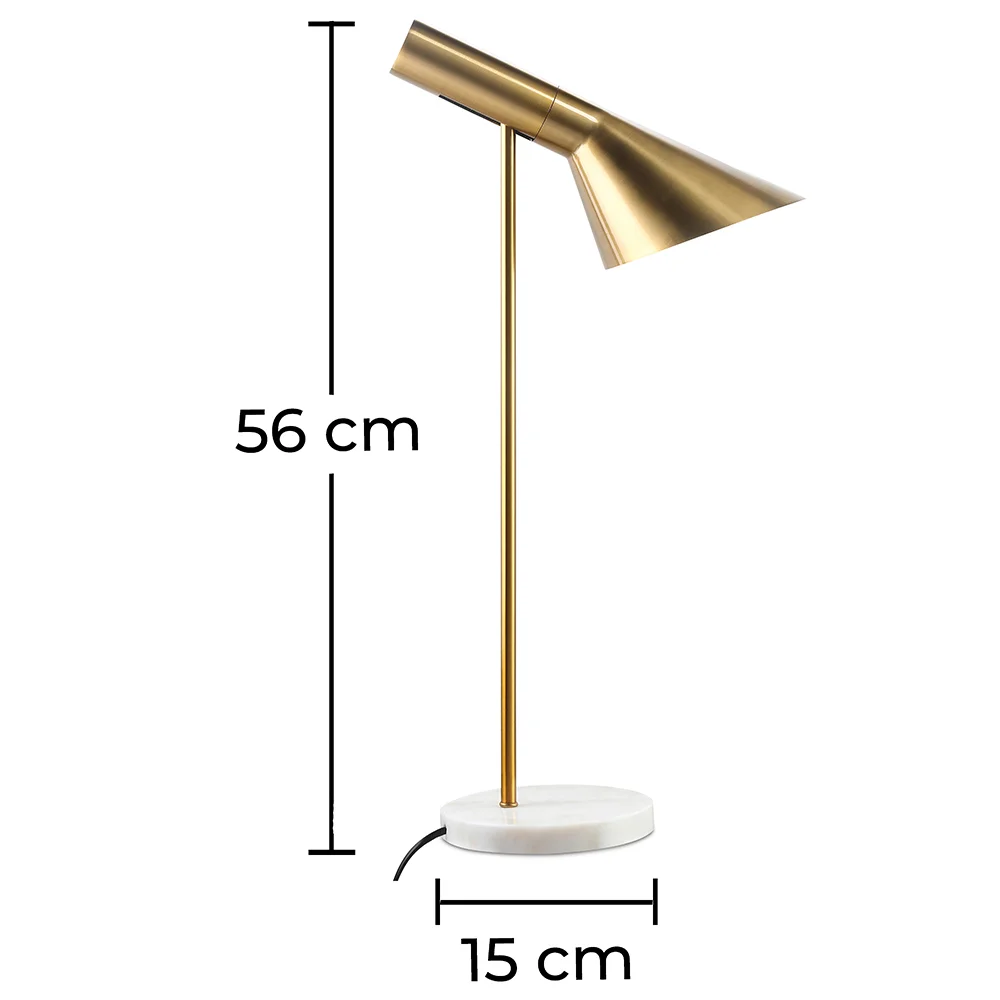 Lampada Flexo - Lampada da Scrivania - Marmo e Metallo - Celio image 10
