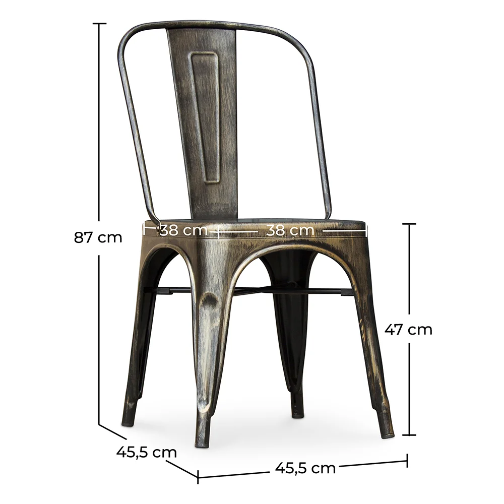 Sedia da pranzo in acciaio - Design industriale - Nuova edizione - Stylix image 10