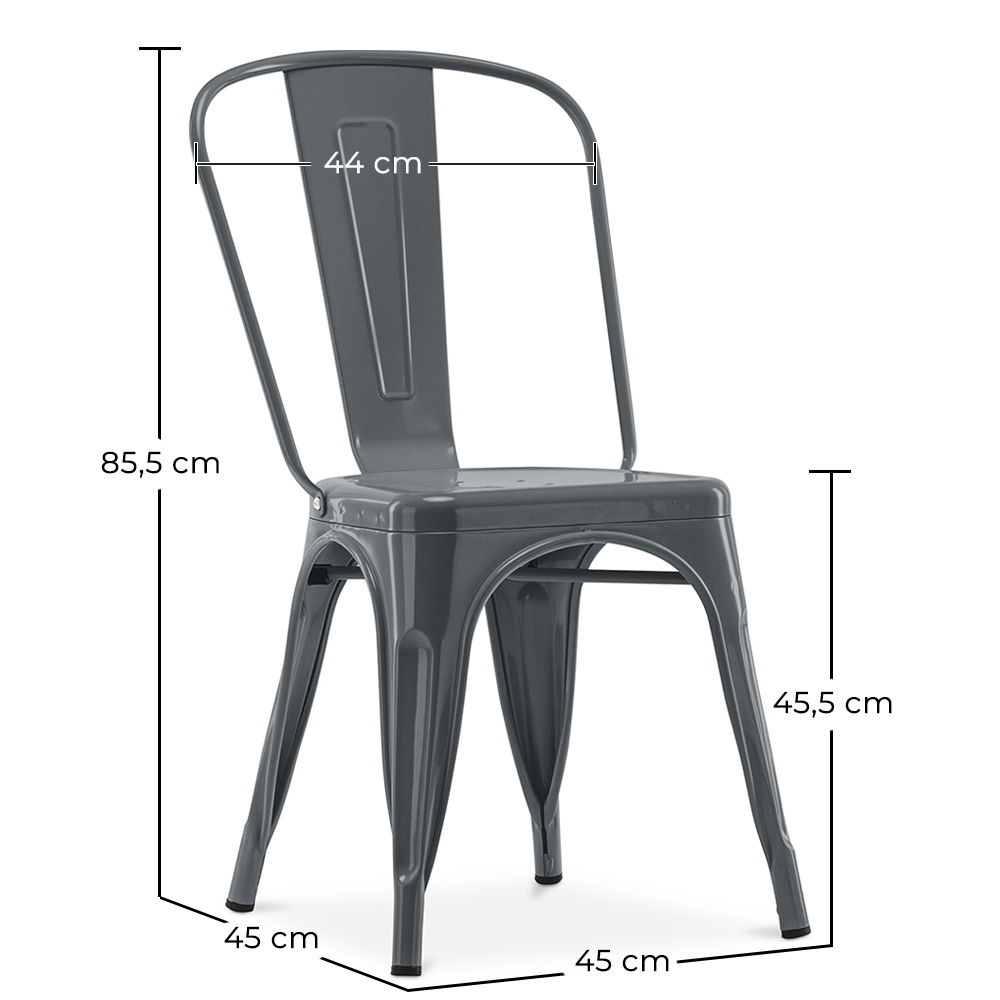 Sedia da pranzo in acciaio - Design industriale - Nuova edizione - Stylix image 10