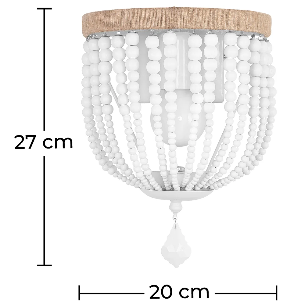 Lampada da Parete - Stile Boho - Sfere in Legno - Kanda image 10