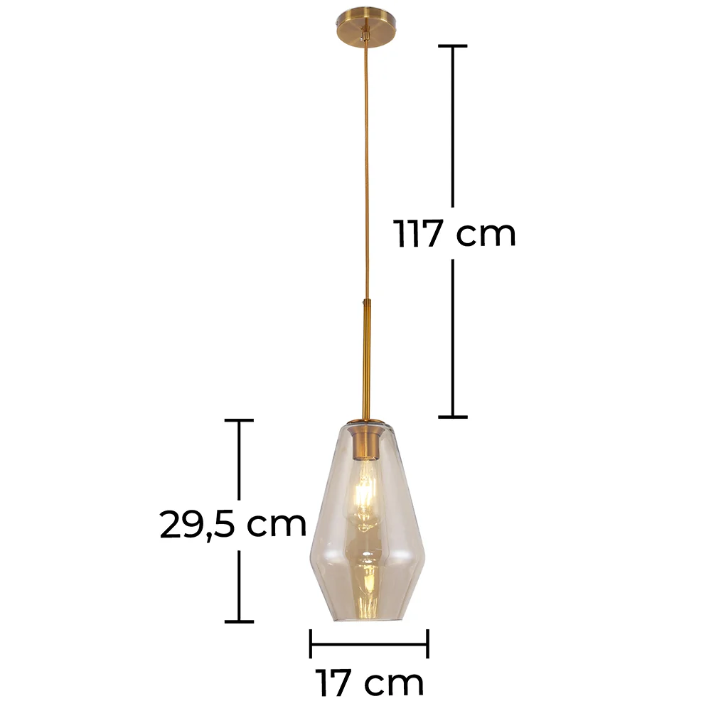 Lampada a soffitto in cristallo - Lampada a sospensione dal design vintage - Alua image 10