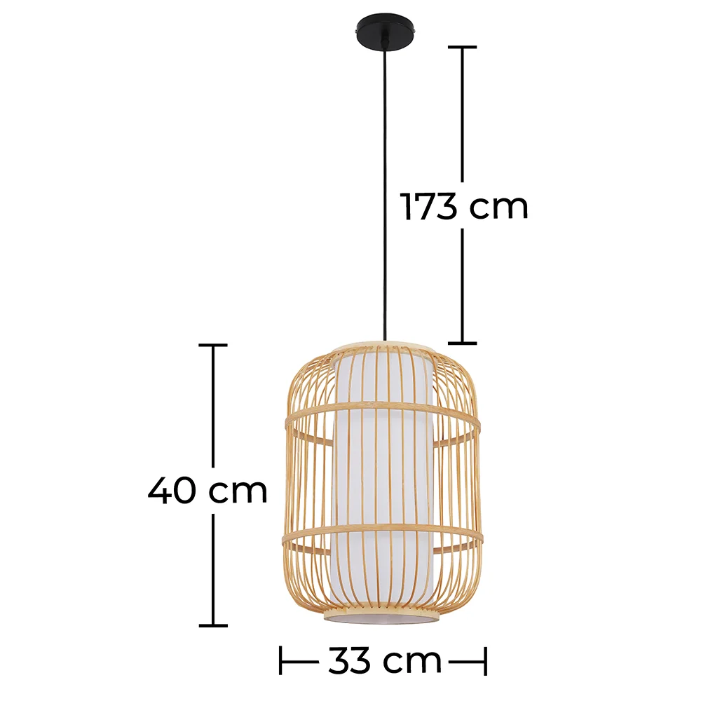 Lampada a Soffitto in Bambù - Lampada a Sospensione in stile Boho Bali - Mane image 10