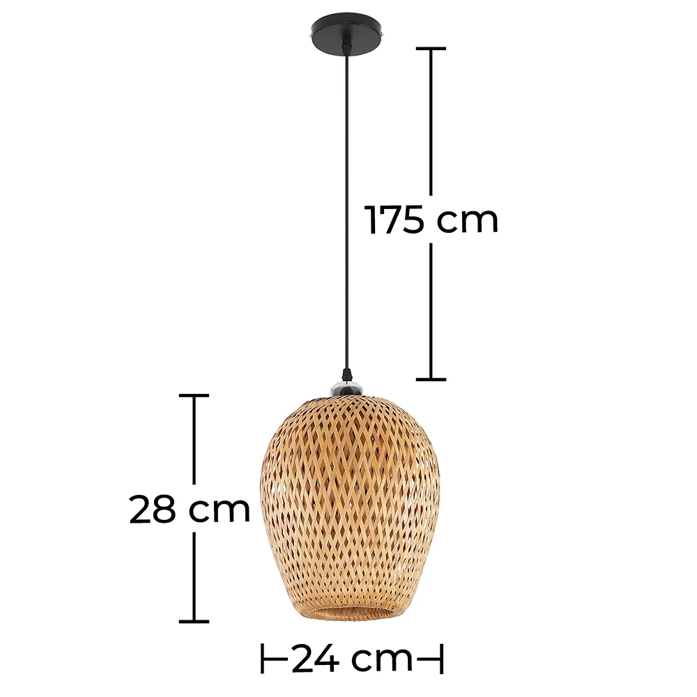 Lampada a Sospensione in Bambù - stile Boho Bali - Gina image 10
