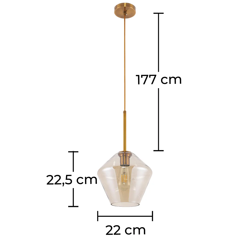 Lampada a soffitto in cristallo - Lampada a sospensione dal design a diamante - Alon image 10