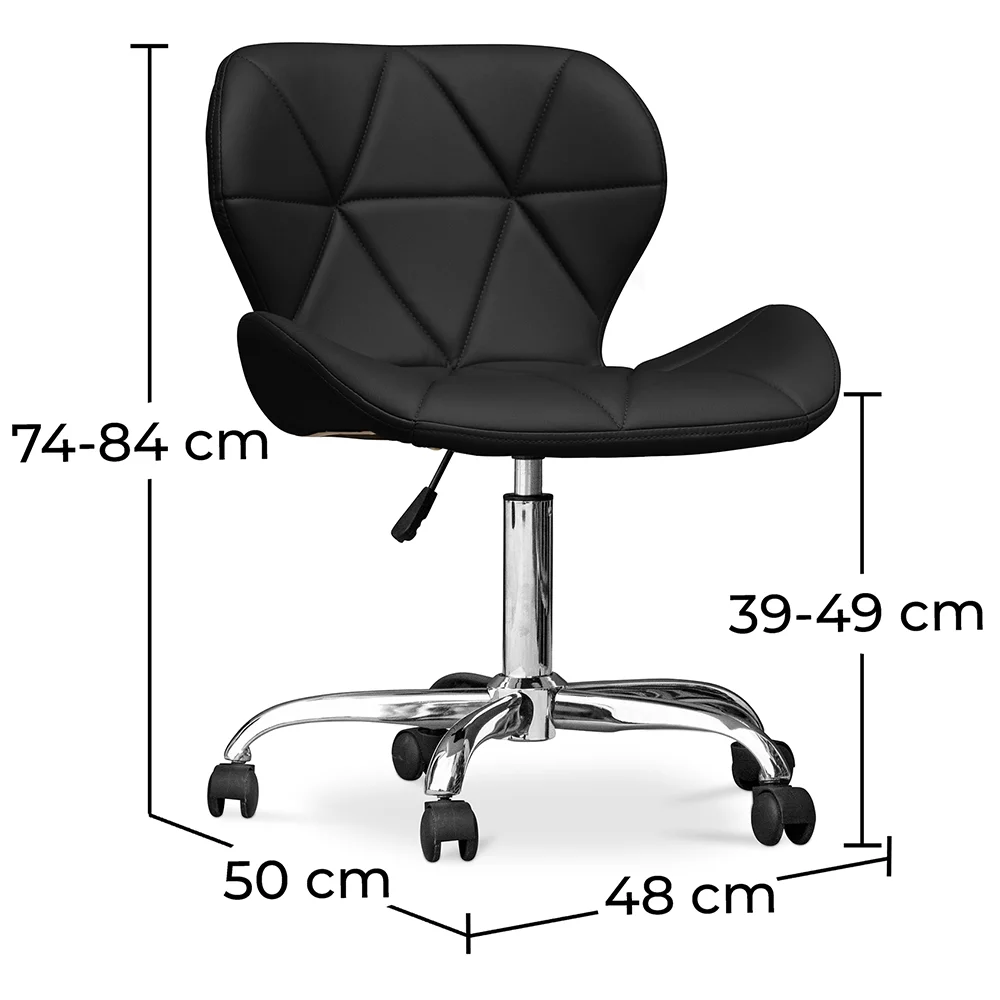 Sedia da ufficio con ruote - Sedia da scrivania girevole - Rivestita in similpelle - Wito image 10