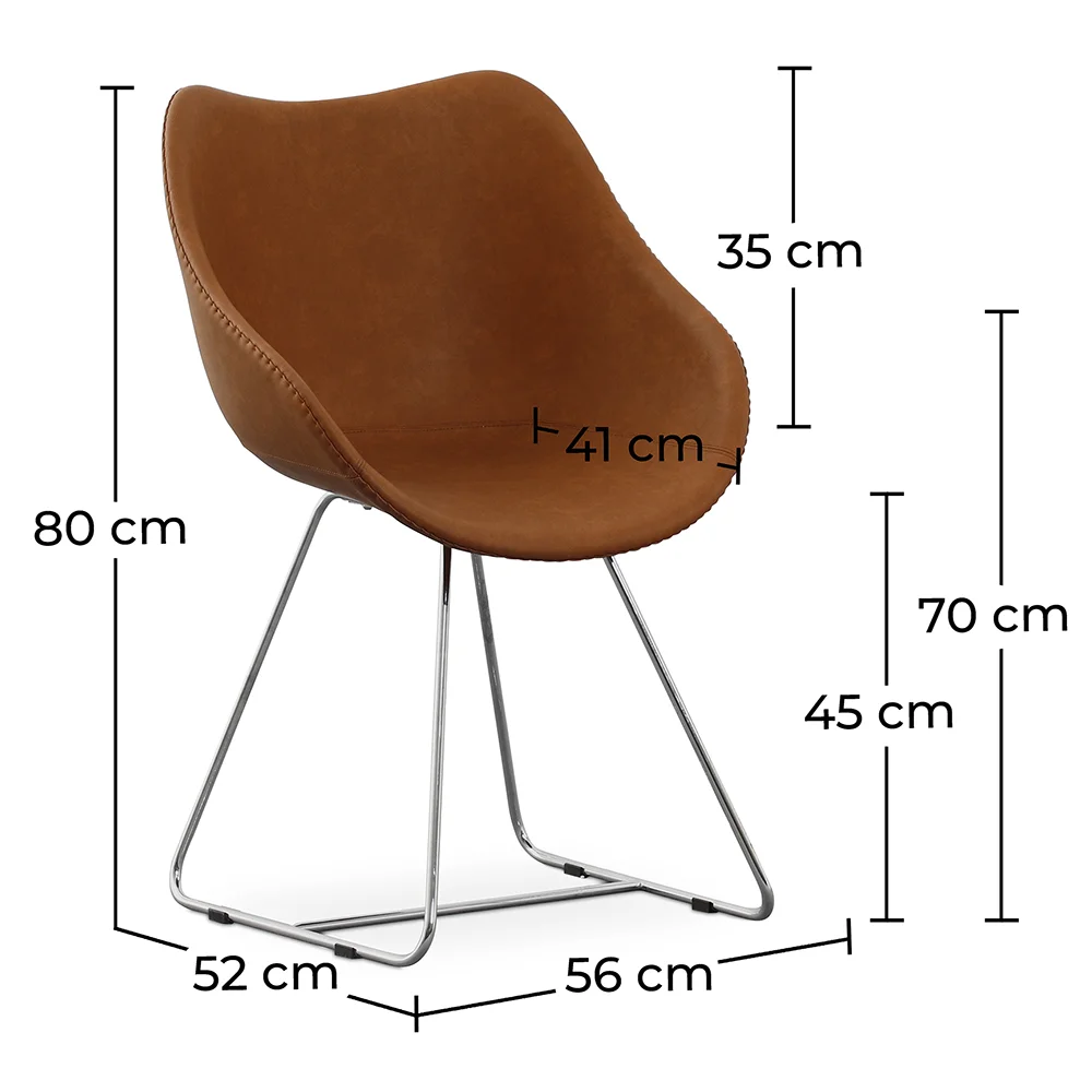 Sedia da pranzo con braccioli - Similpelle - PU - Stylix - Nero - Clun image 10