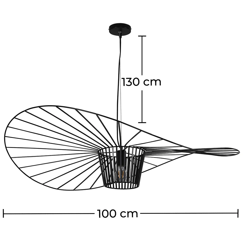 Lampadario - Lampada a Sospensione Design Pamela - 100cm - Vertical image 10